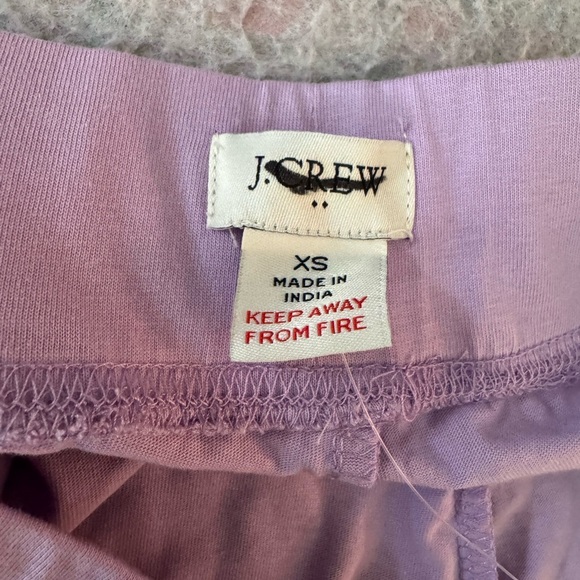 J.Crew Pajama/Lounge Pants with White Drawstring Lavender XS - Picture 3 of 6